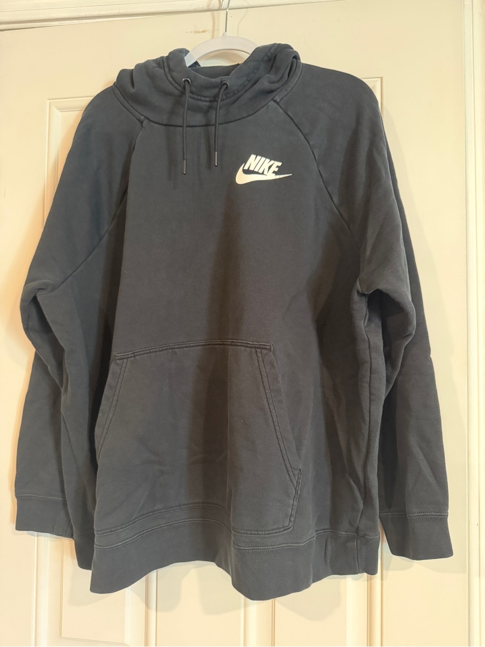 Nike Black Women's Pullover Hoodie with White Swoosh